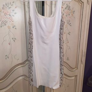 White leather/lace mini dress - Bailey 44